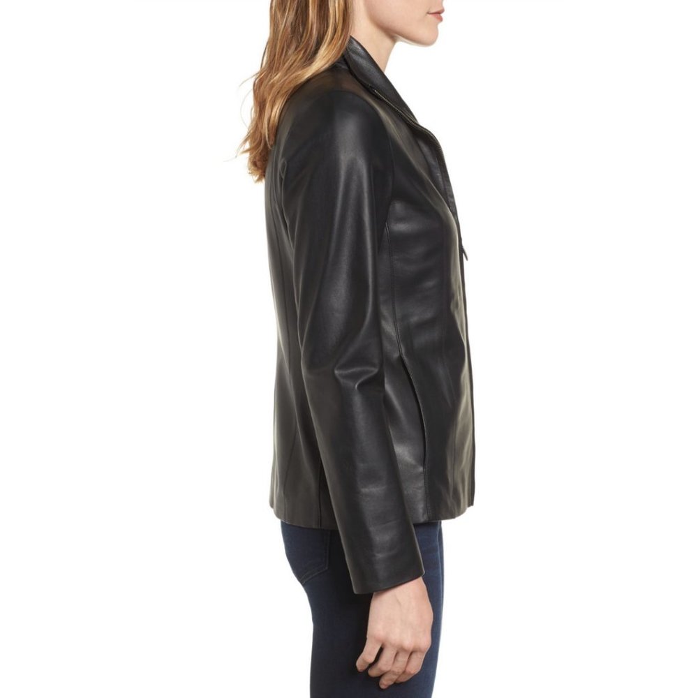 Cole Haan Leather Scuba Jacket - Picture 4 of 14